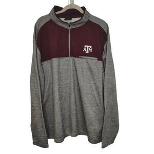 Texas A&M Colosseum Mens XL Jacket Quarter Zip Long Sleeve